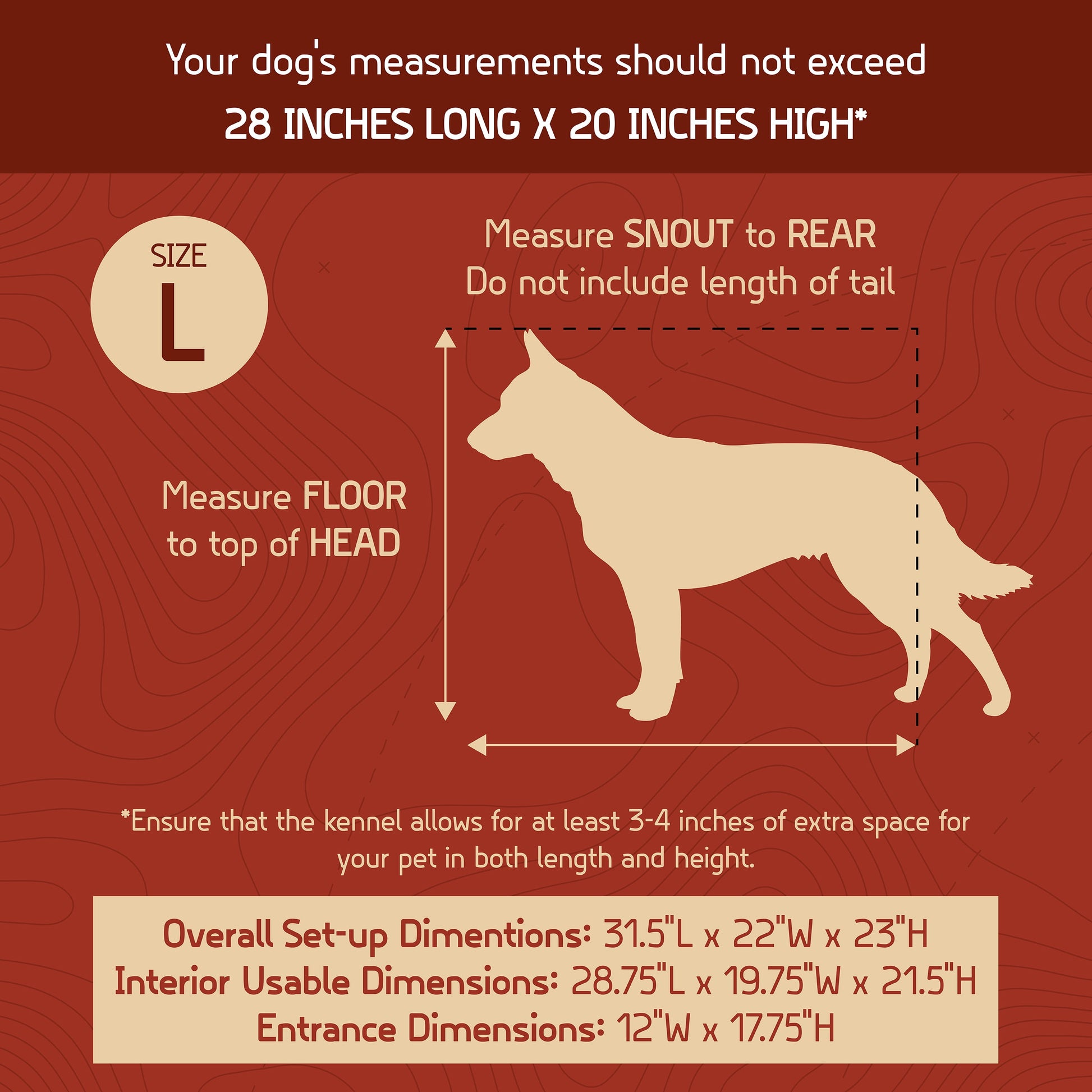 Plastic Kennel for Dogs, Wire Door, IATA Airline Approved, Travel Crate, with Wheels, Gray, Large, 32" L X 22" W X 23" H