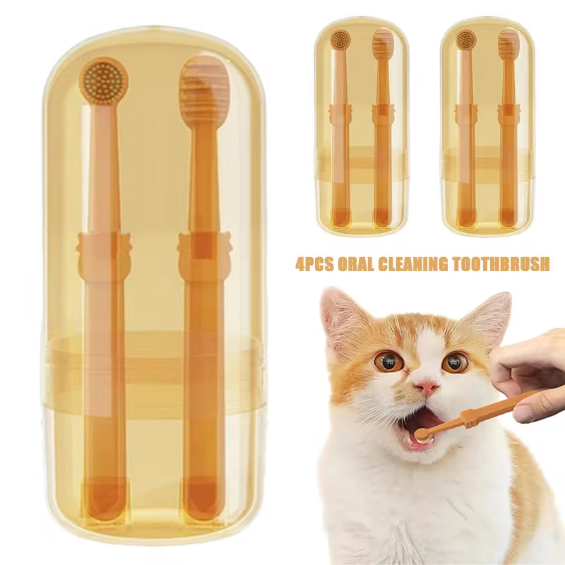 Soft Silicone Toothbrush & Tongue Sper for Dogs and Cats